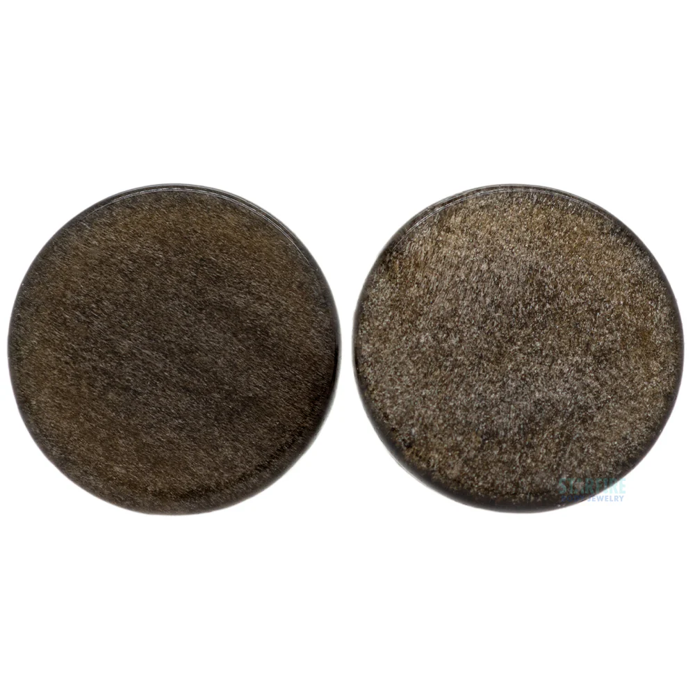 Mayan Style Stone Plugs - Golden Obsidian - Image 2