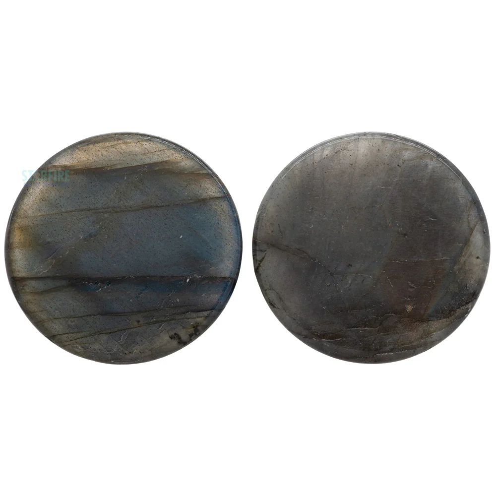 Mayan Style Stone Plugs - Labradorite - Image 3