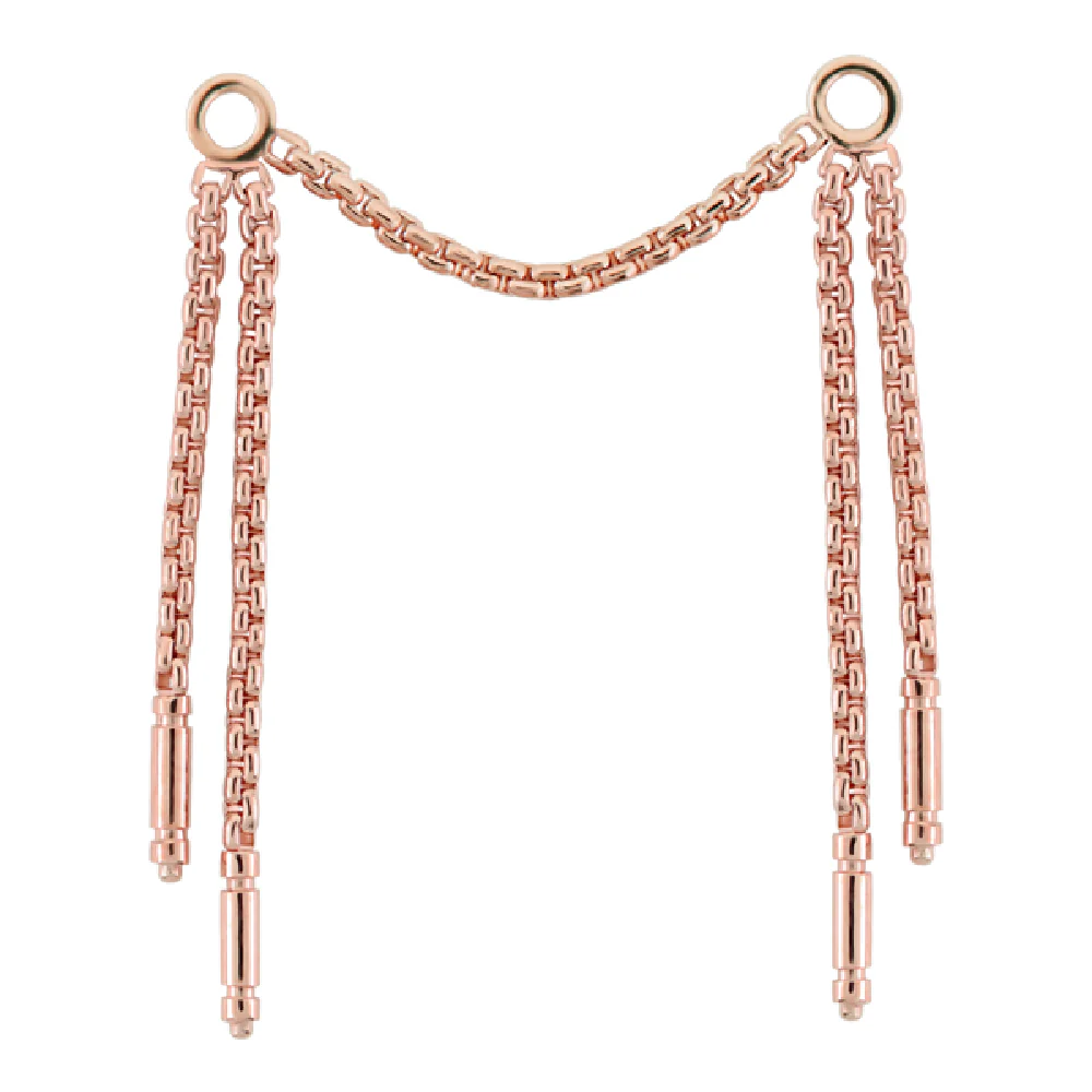 "Meander V" Chain Attachment in Gold