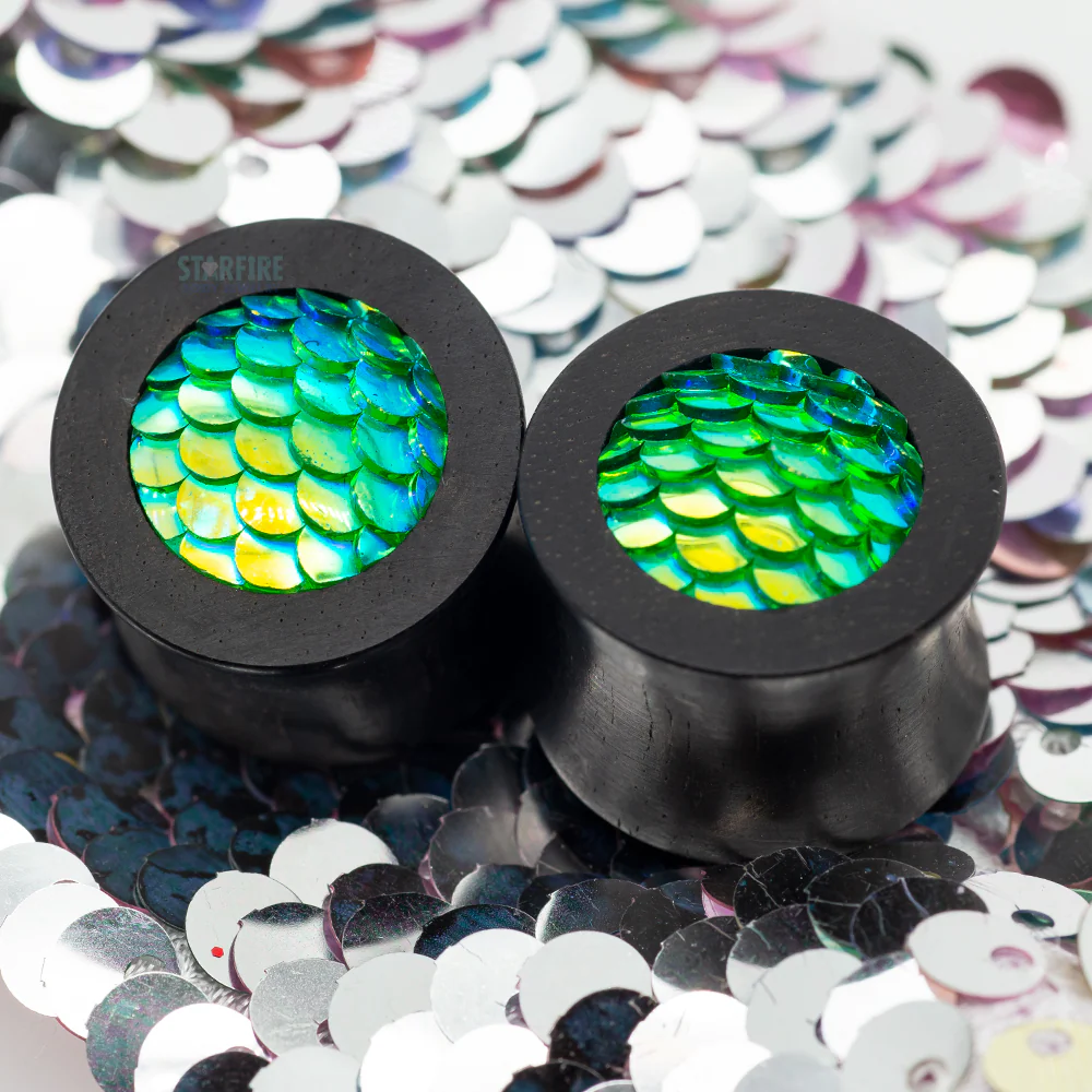 Mermaid Scale Plugs in Wood - Image 2