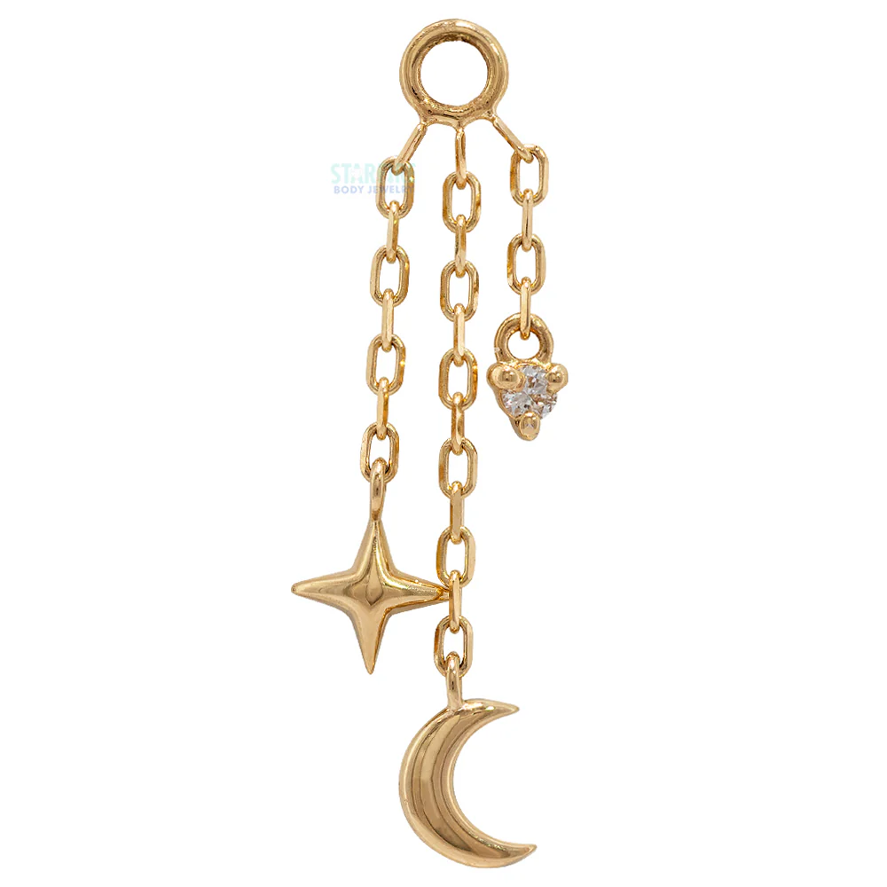 "Cassiopeia" Chain Charm with Diamond - Image 3