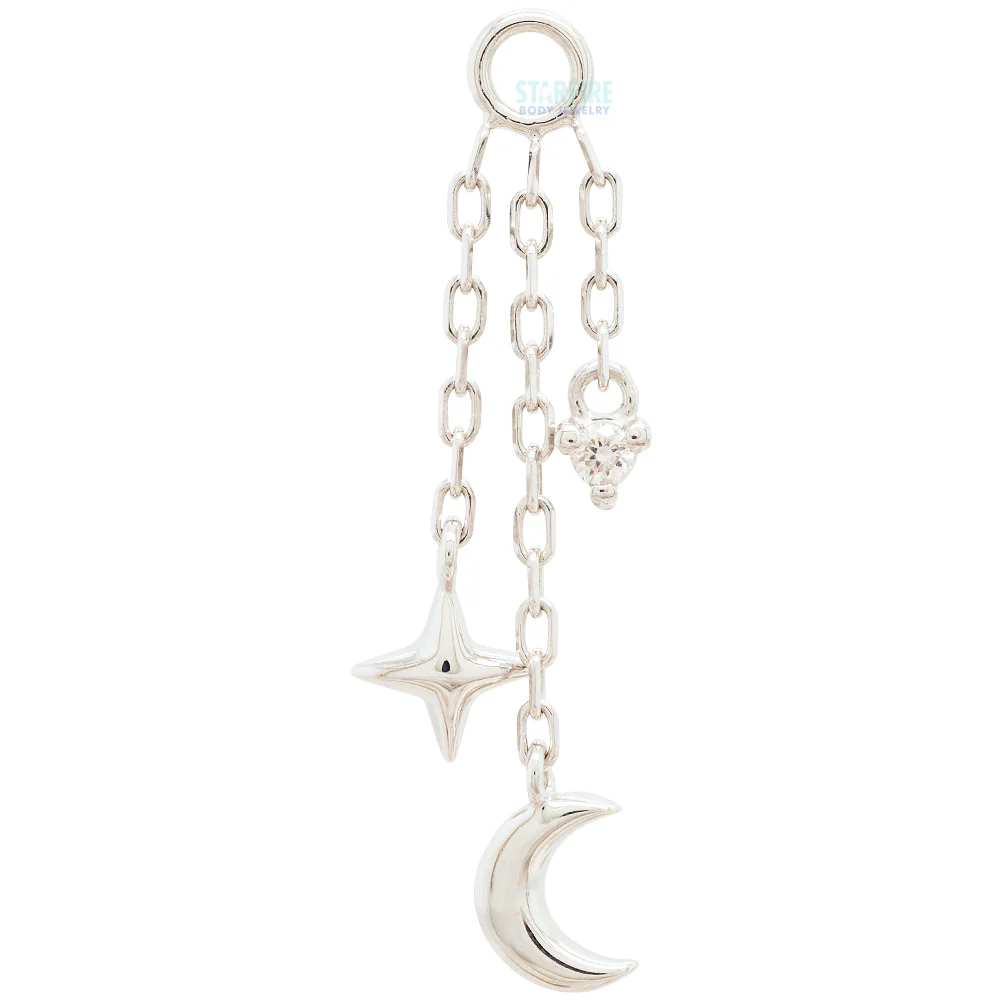 "Cassiopeia" Chain Charm with Diamond - Image 4
