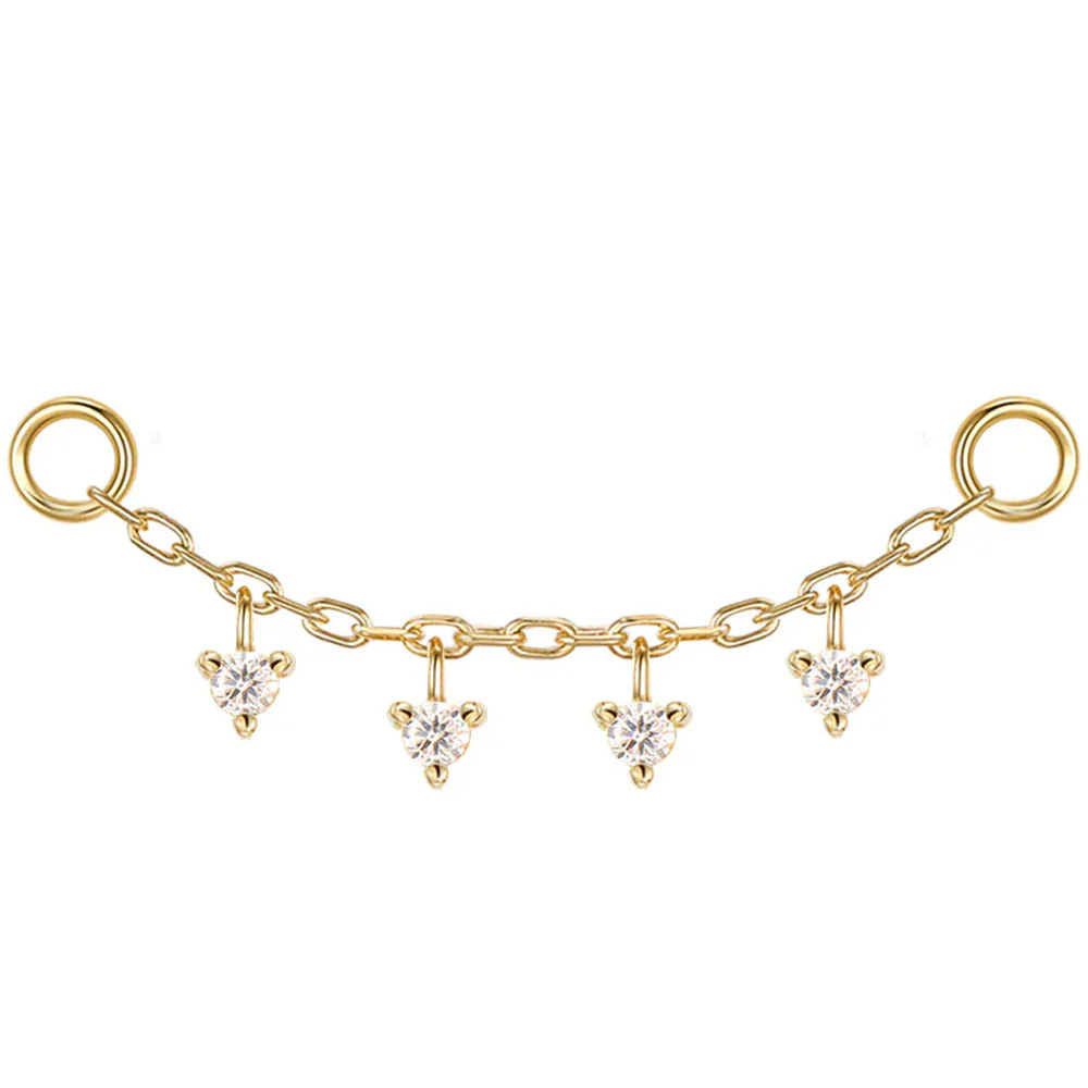 Chain with Dripping Round Diamonds