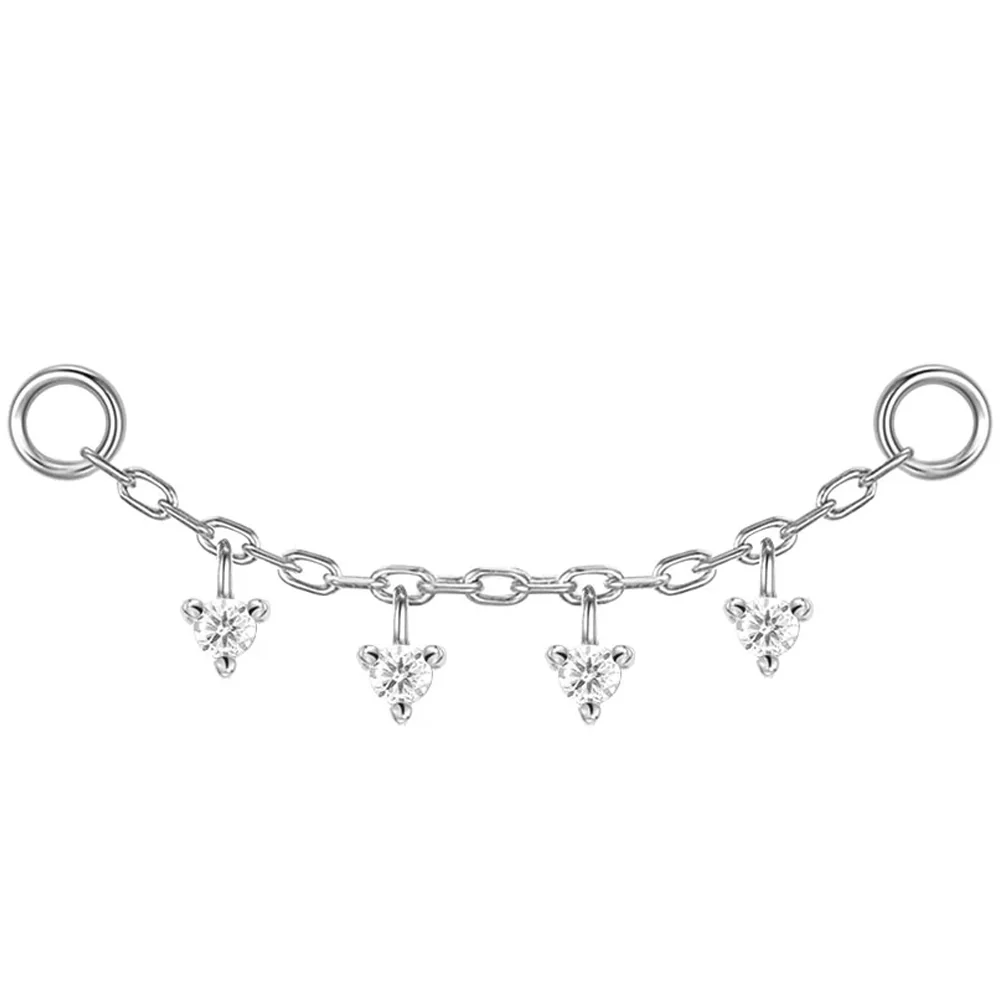 Chain with Dripping Round Diamonds - Image 3