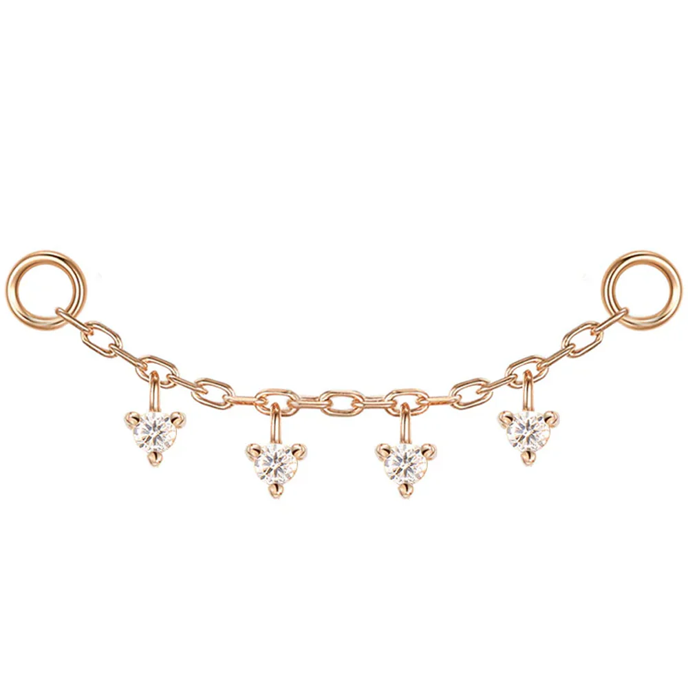 Chain with Dripping Round Diamonds - Image 4