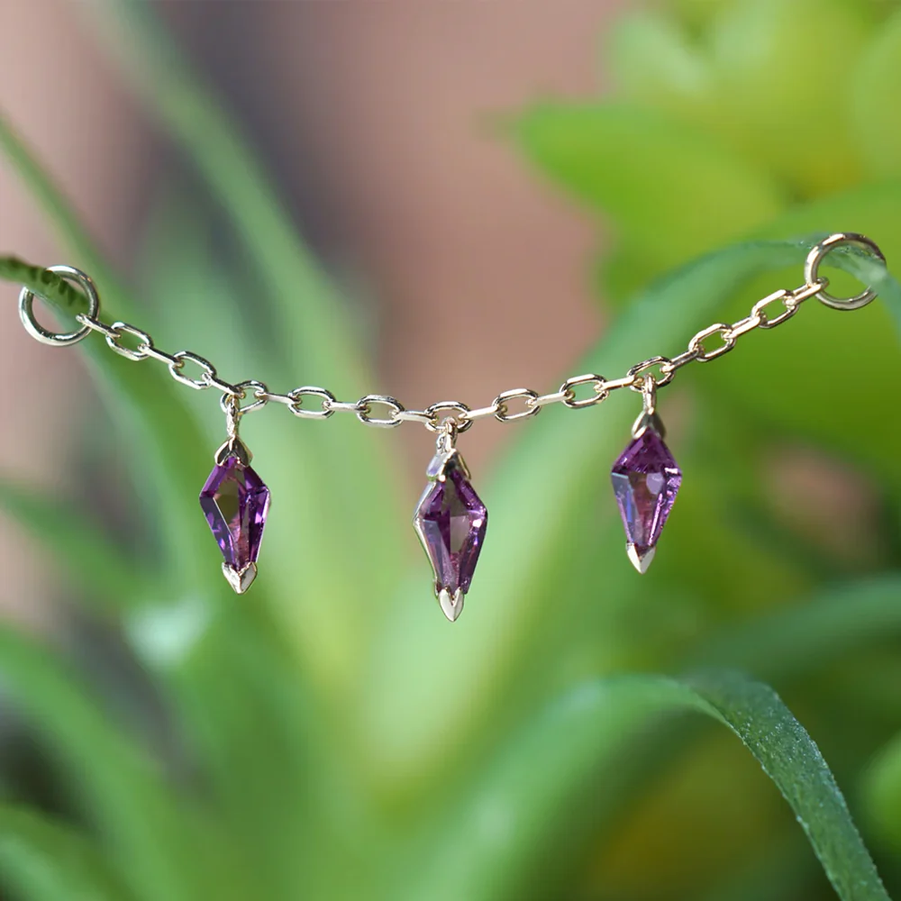 Chain with Dripping Kite Amethyst - Image 2