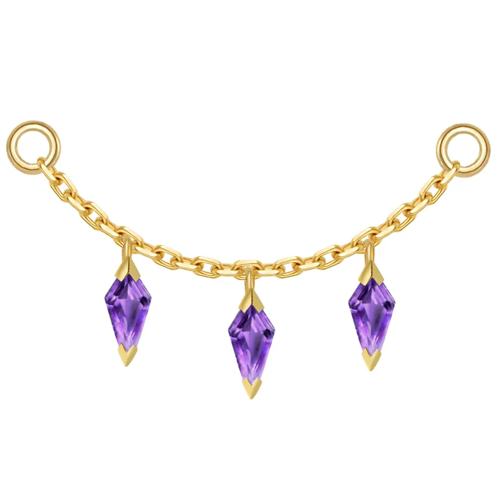 Chain with Dripping Kite Amethyst - Image 3