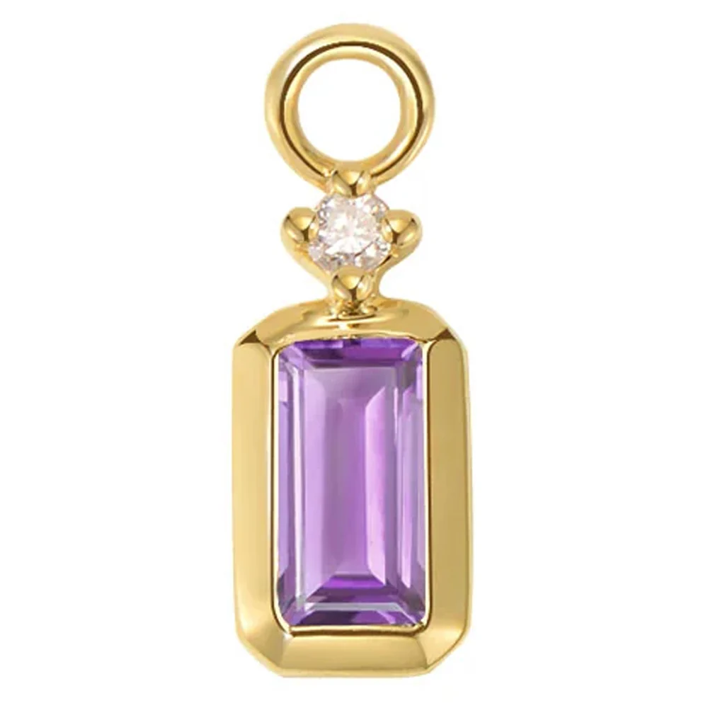 "Chloe" Charm in Gold with Colored Genuine Gemstones - Image 2