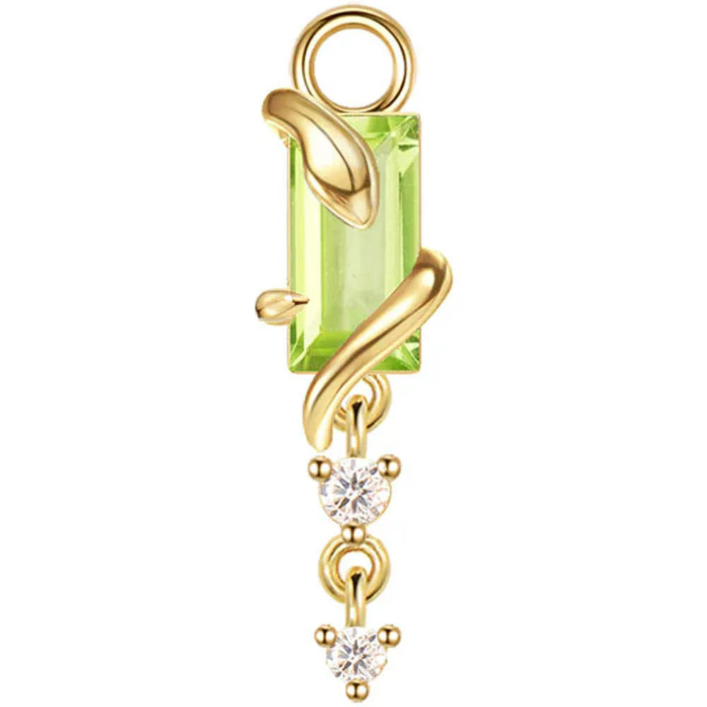 "Eden" Snake Charm in Gold with Gemstones - Image 10