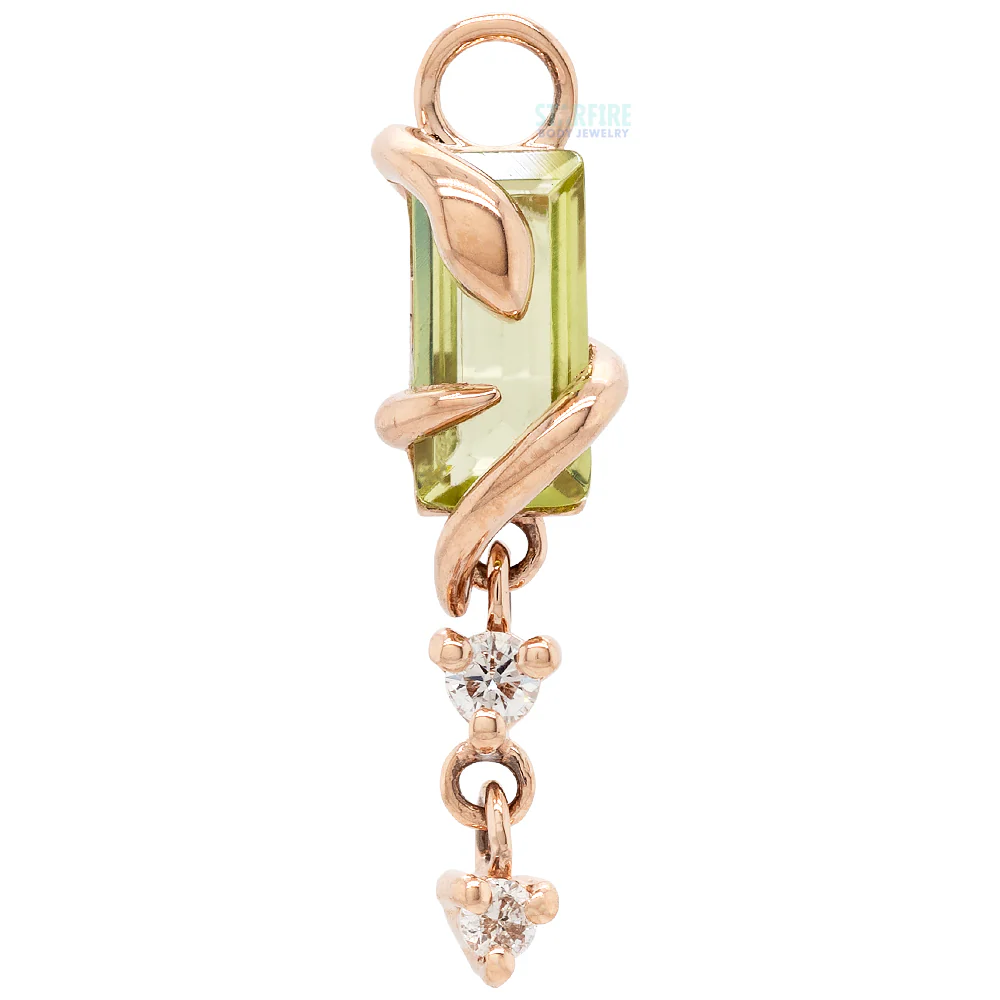 "Eden" Snake Charm in Gold with Gemstones - Image 11