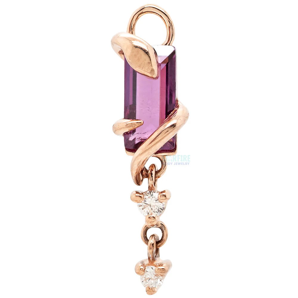 "Eden" Snake Charm in Gold with Gemstones - Image 5