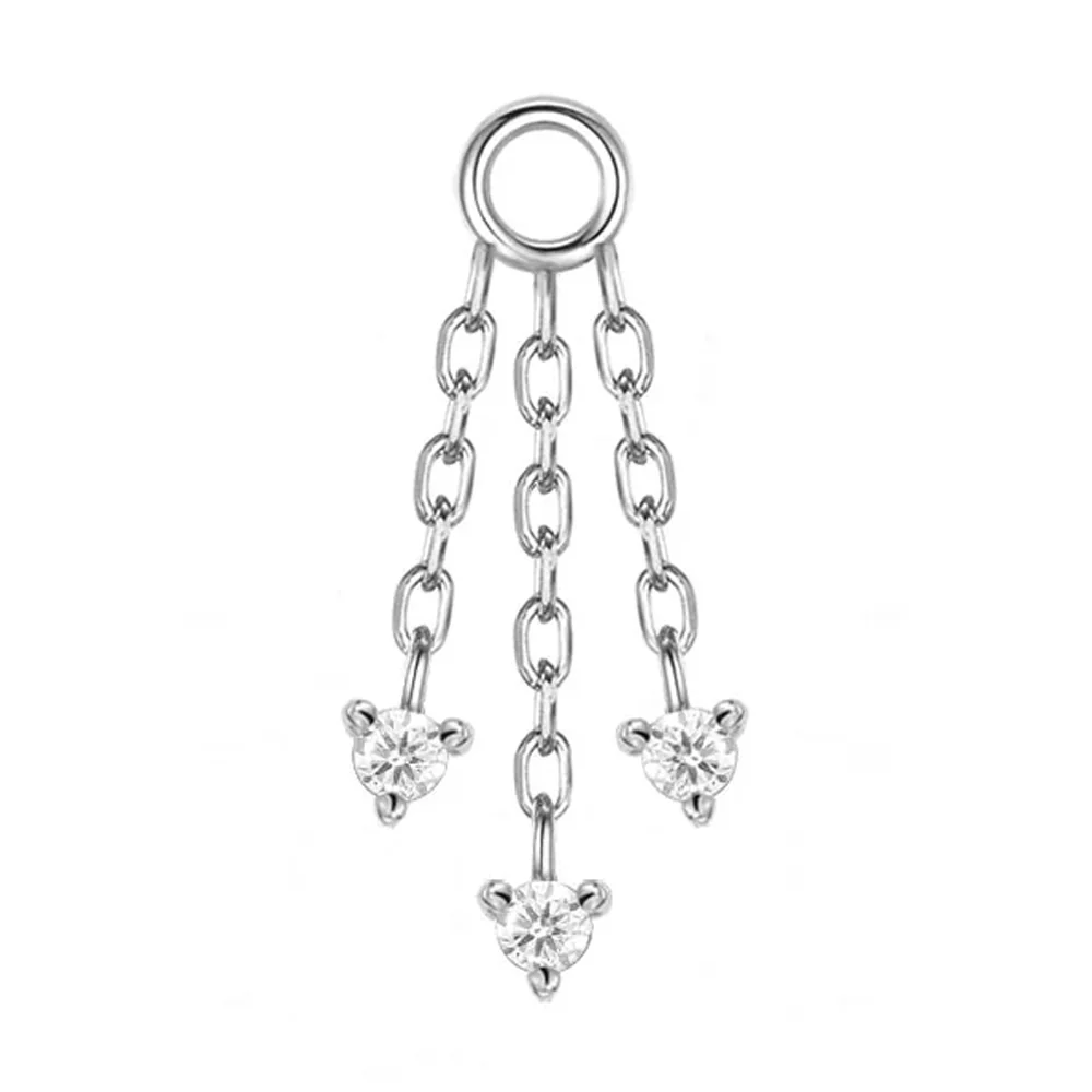 "Esme" Chain Charm in Gold with Diamonds - Image 3