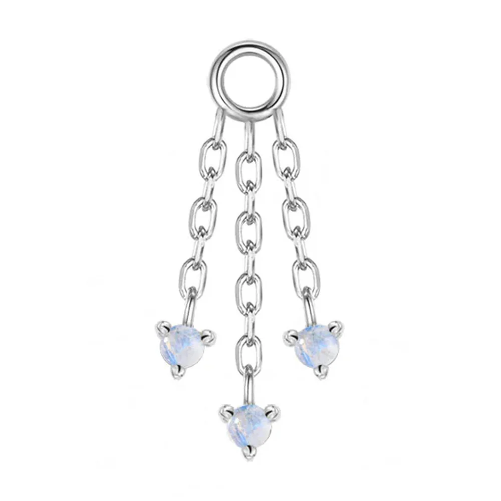 "Esme" Chain Charm in Gold with Moonstones - Image 4