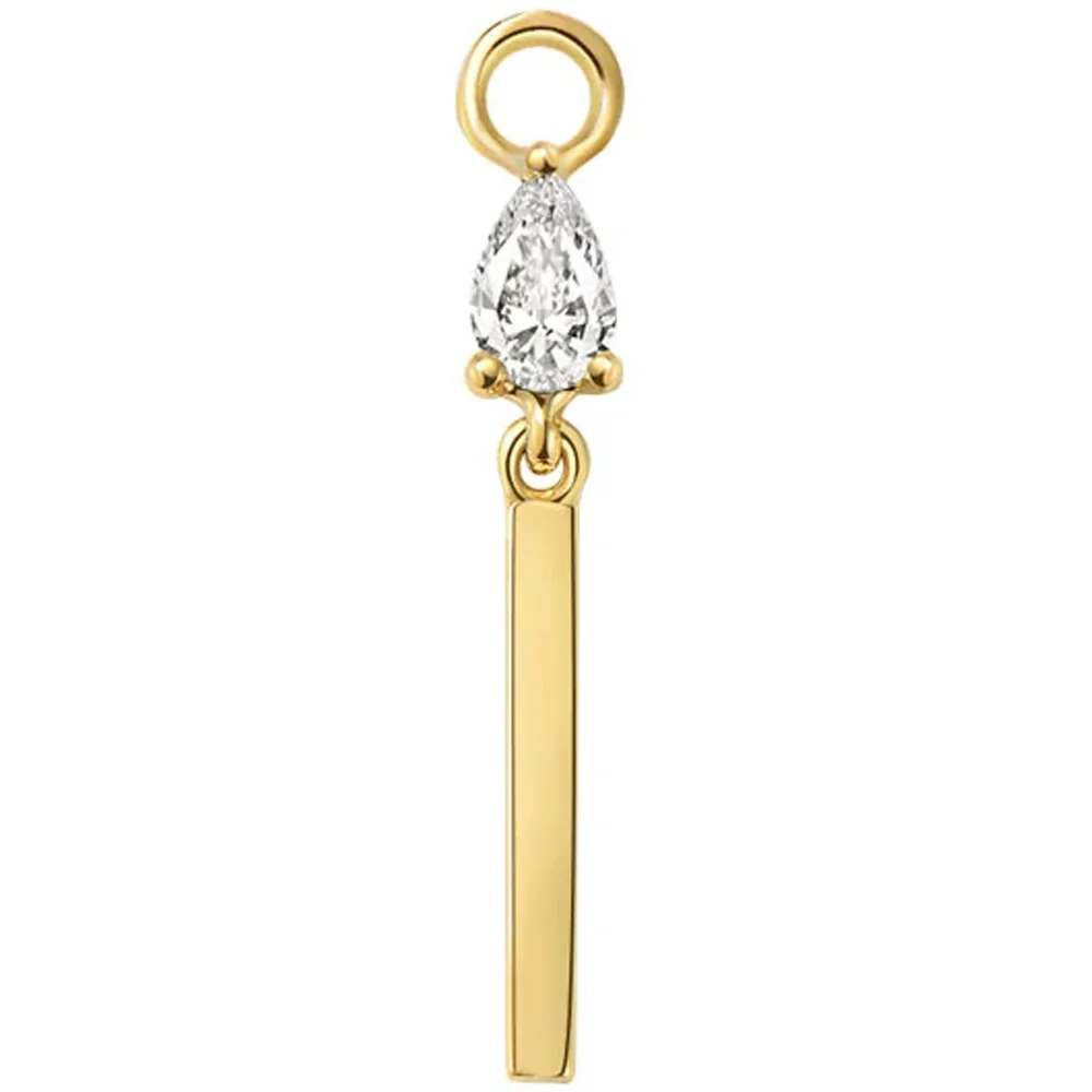 "Jordana" Charm in Gold with Diamond