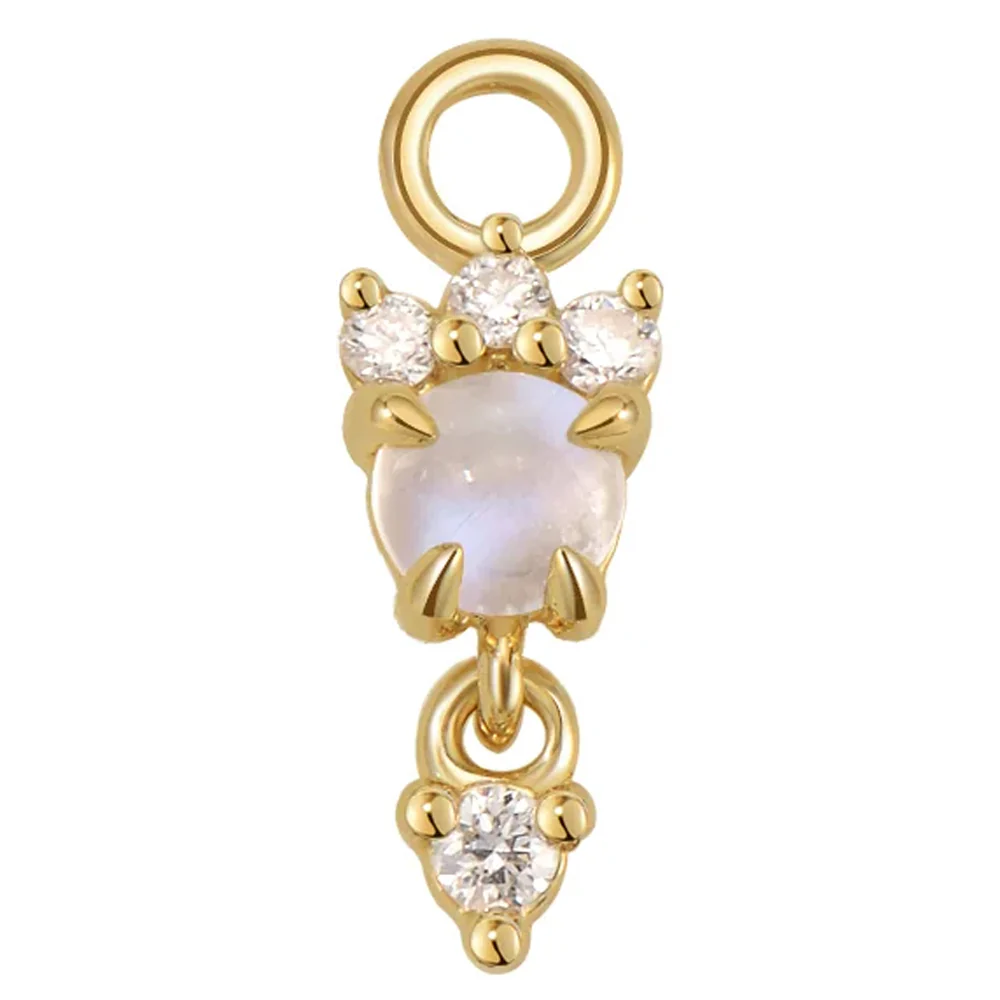 "Leia" Charm in Gold with Genuine Gemstones - Image 3