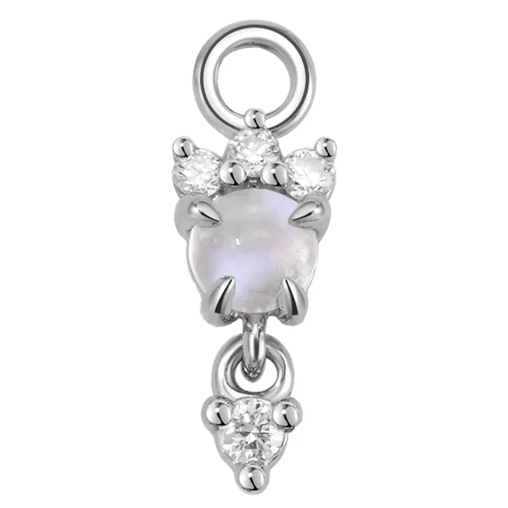 "Leia" Charm in Gold with Genuine Gemstones - Image 4