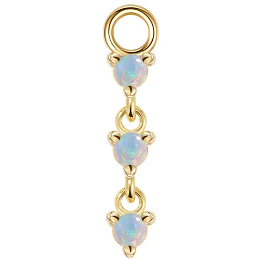 "Penelope" Charm in Gold with Genuine Gemstones - Image 3