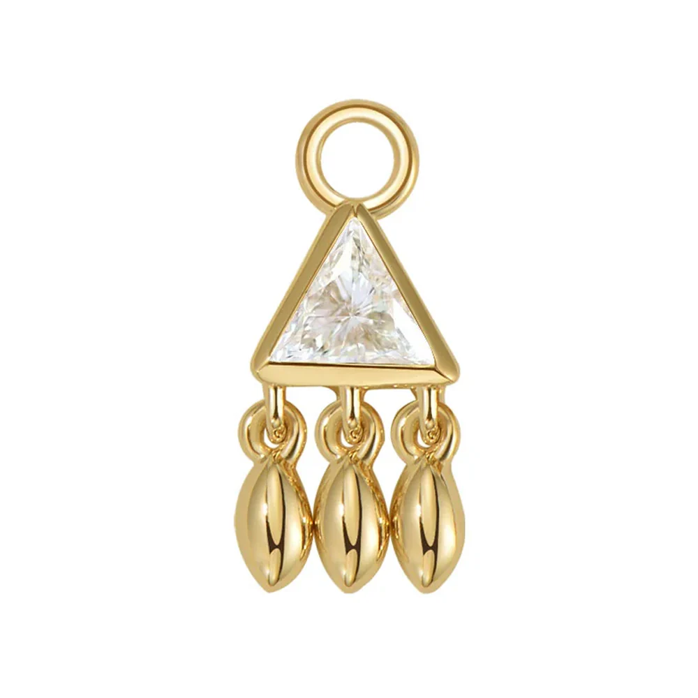"Tessa" Charm in Gold with Diamond - Image 2