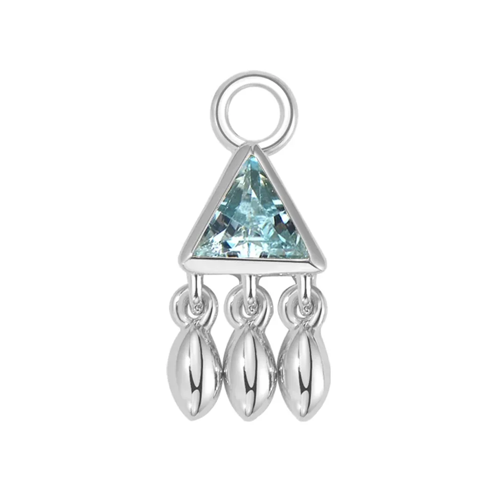 "Tessa" Charm in Gold with Colored Genuine Gemstone - Image 5