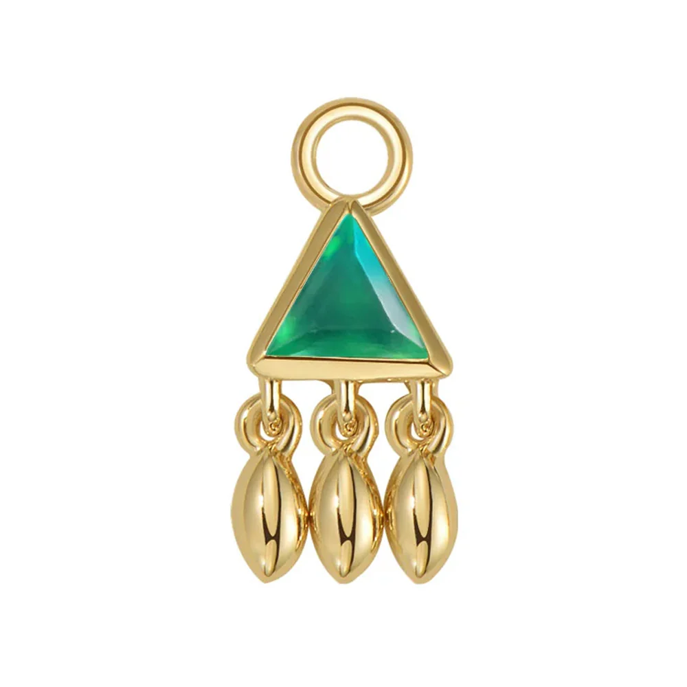 "Tessa" Charm in Gold with Colored Genuine Gemstone - Image 7