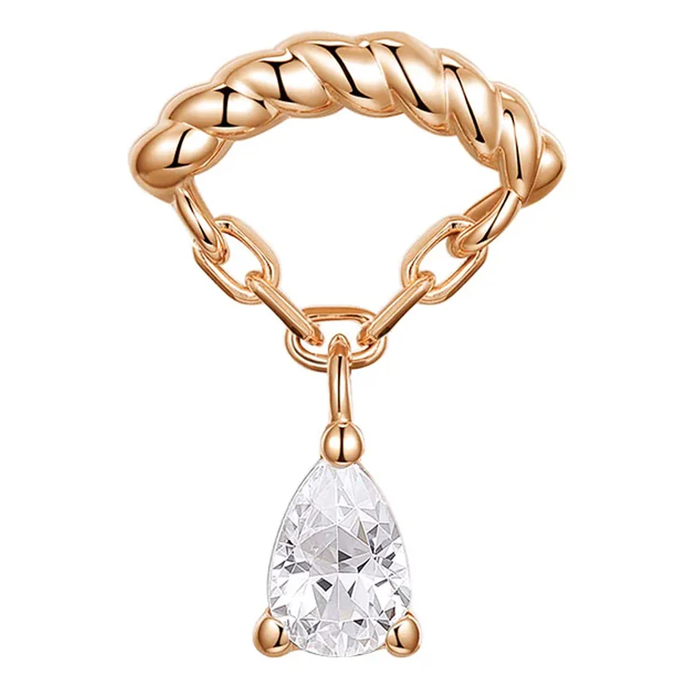 threadless: "Flutter" Chain End in Gold with CZ - Image 3