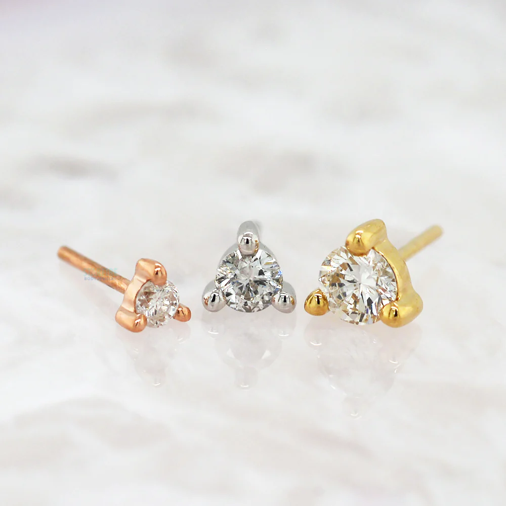 threadless: "Gia" End in Gold with Diamonds - Image 2