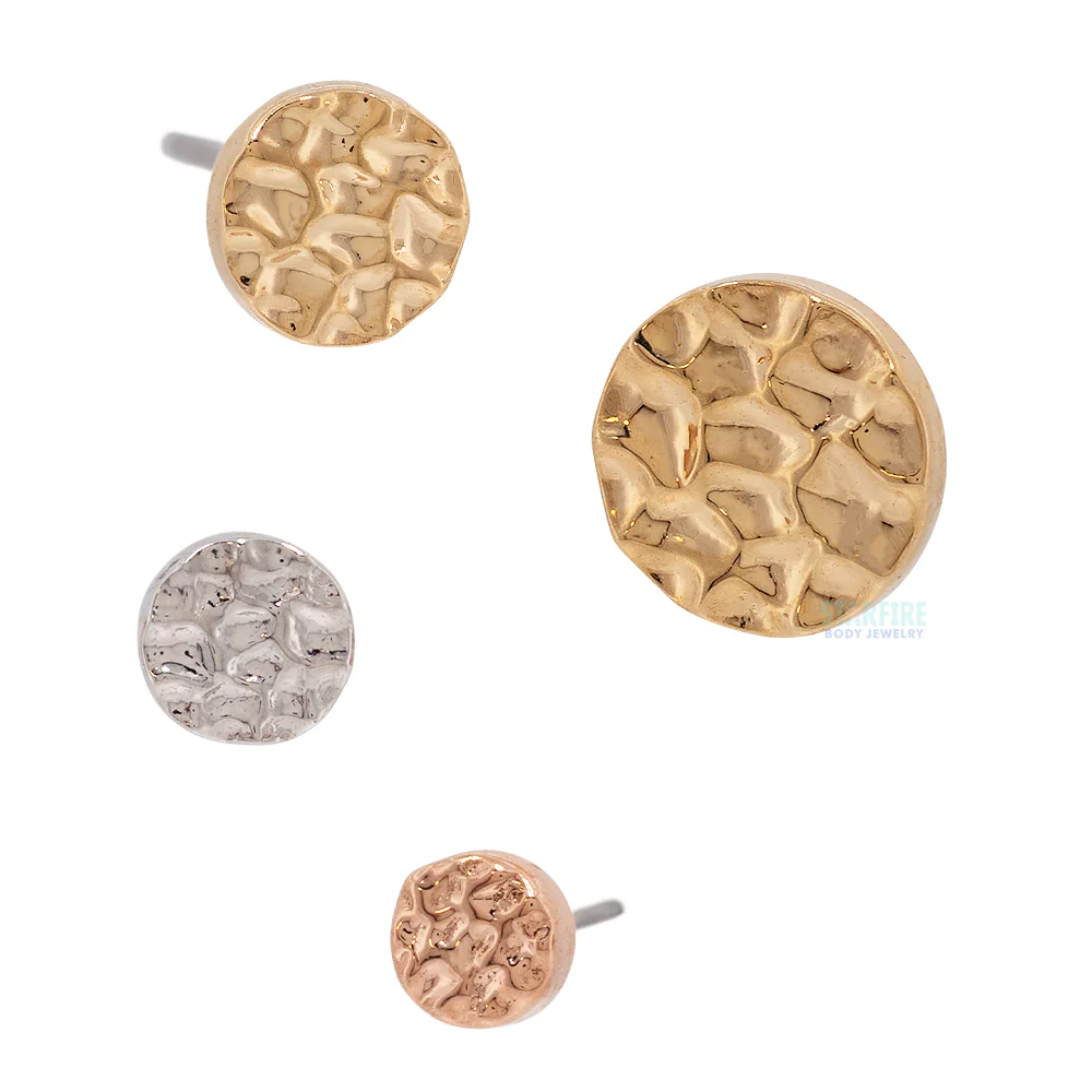 threadless: Hammered Disc End in Gold