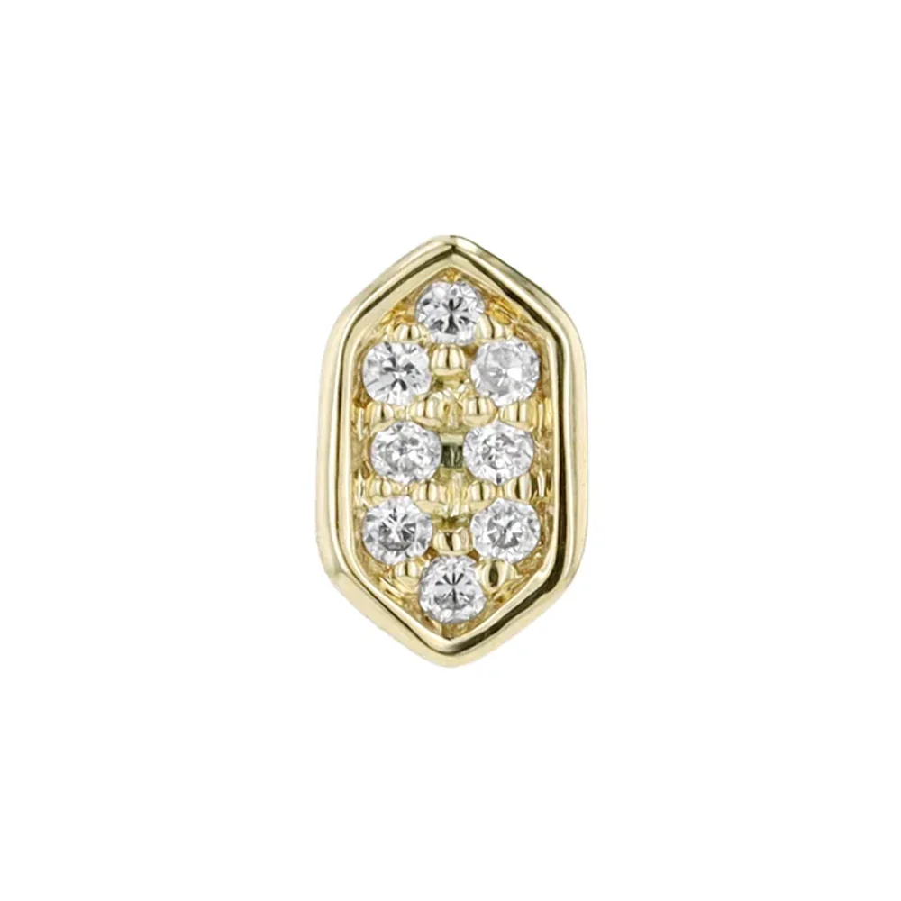 threadless: "Jaxson" End in Gold with Diamonds - Image 2