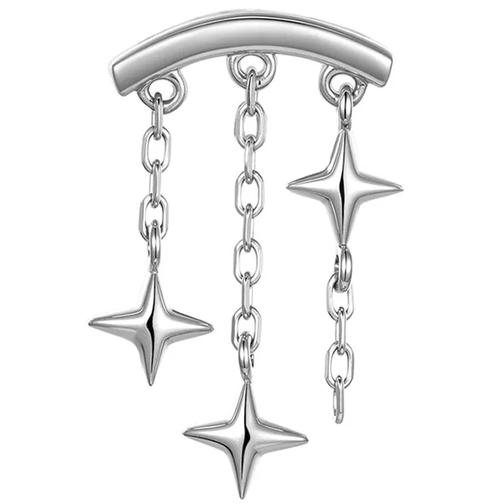 threadless: "Orion" Hidden Helix End with Chains in Gold - Image 4