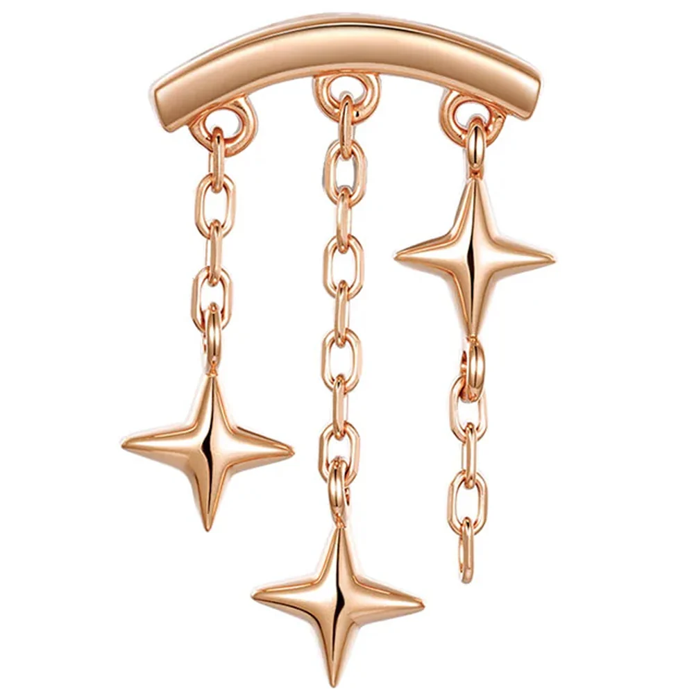threadless: "Orion" Hidden Helix End with Chains in Gold - Image 5