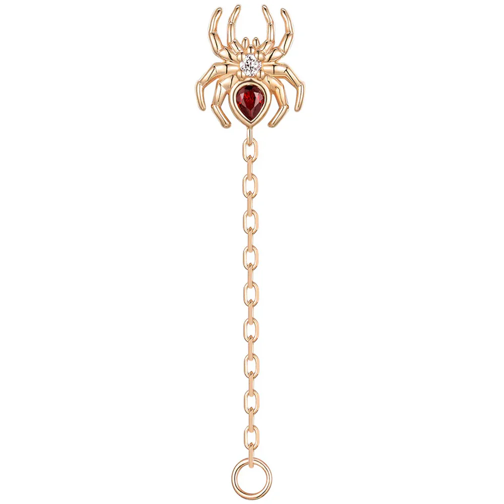 threadless: Pear "Grim" Chain Attachment End in Gold with Genuine Gemstones - Image 7