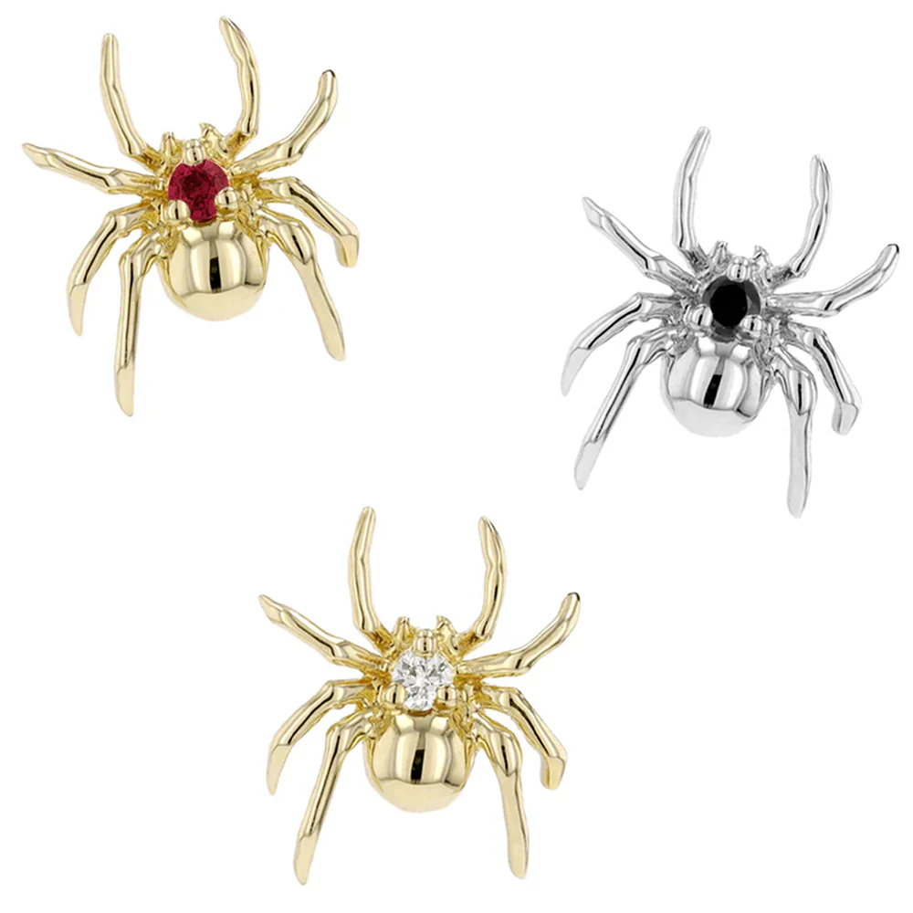threadless: "Pippa" Spider End in Gold with Genuine Gemstones - Image 3
