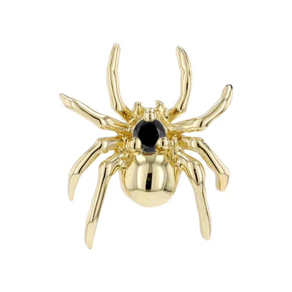 threadless: "Pippa" Spider End in Gold with Genuine Gemstones - Image 5