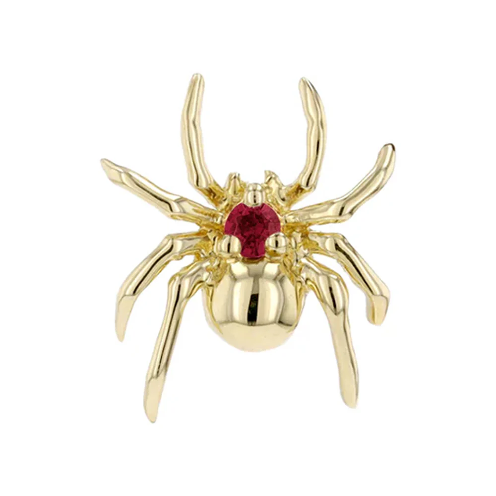 threadless: "Pippa" Spider End in Gold with Genuine Gemstones - Image 6
