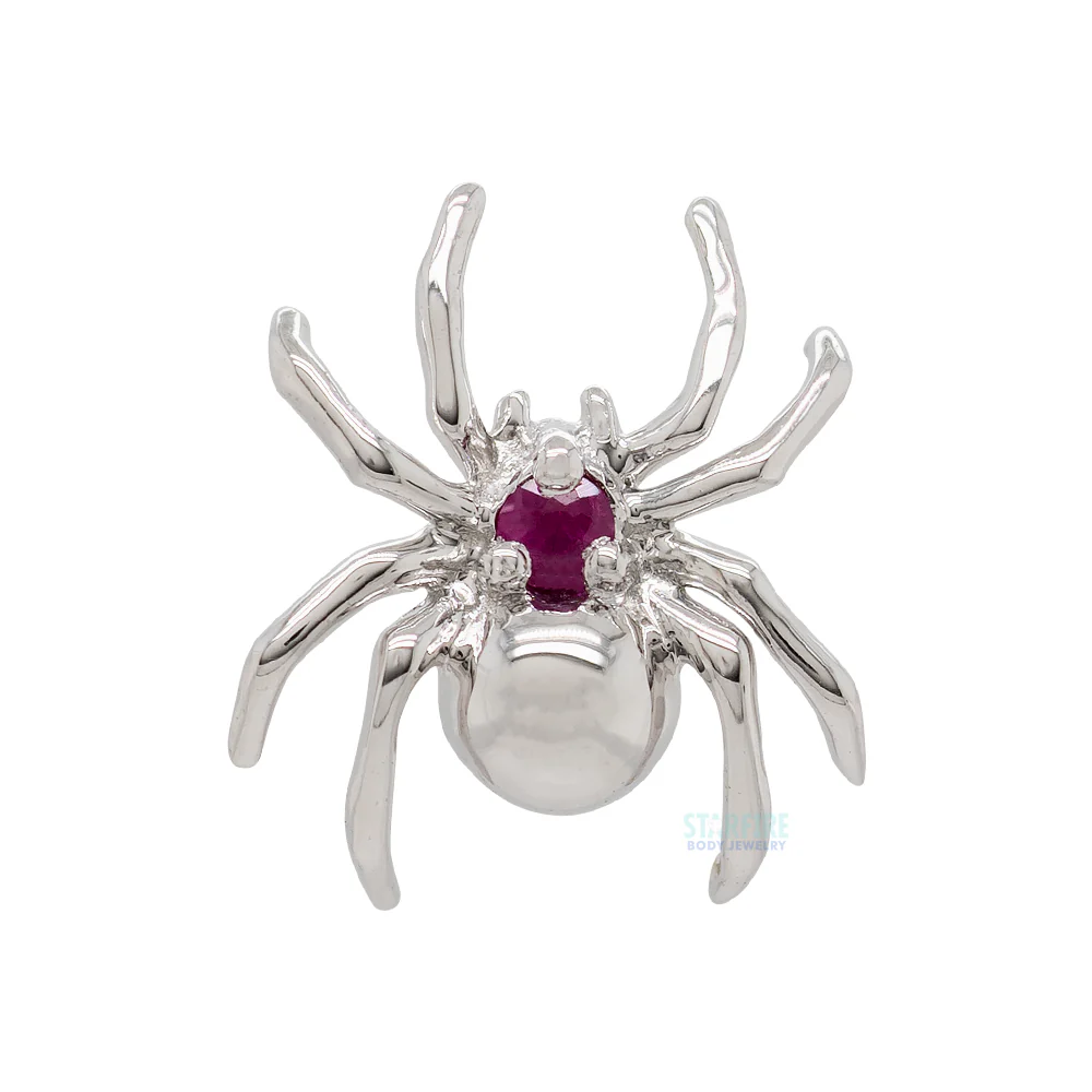threadless: "Pippa" Spider End in Gold with Genuine Gemstones - Image 9