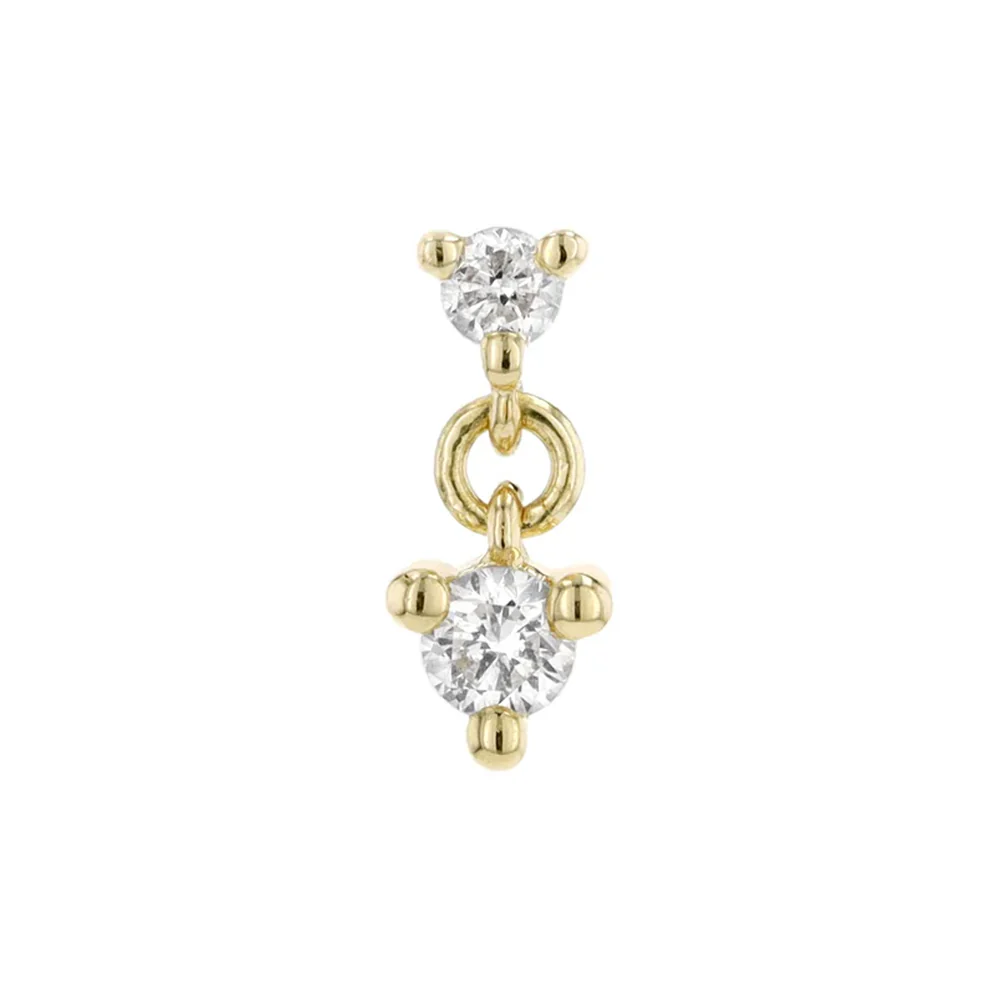 threadless: REVERSE "Cascade 2" Chain End in Gold with Diamonds - Image 2