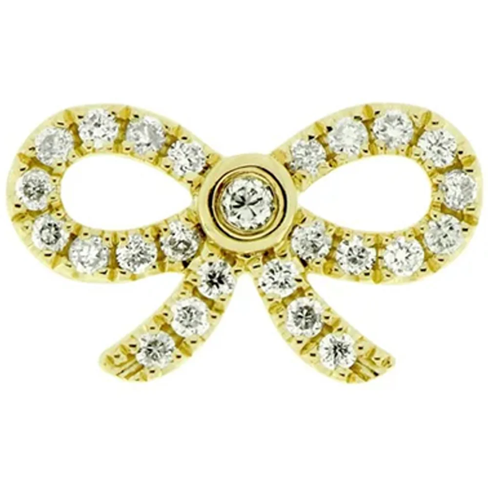 threadless: "Sophia" End in Gold with Diamonds - Image 3