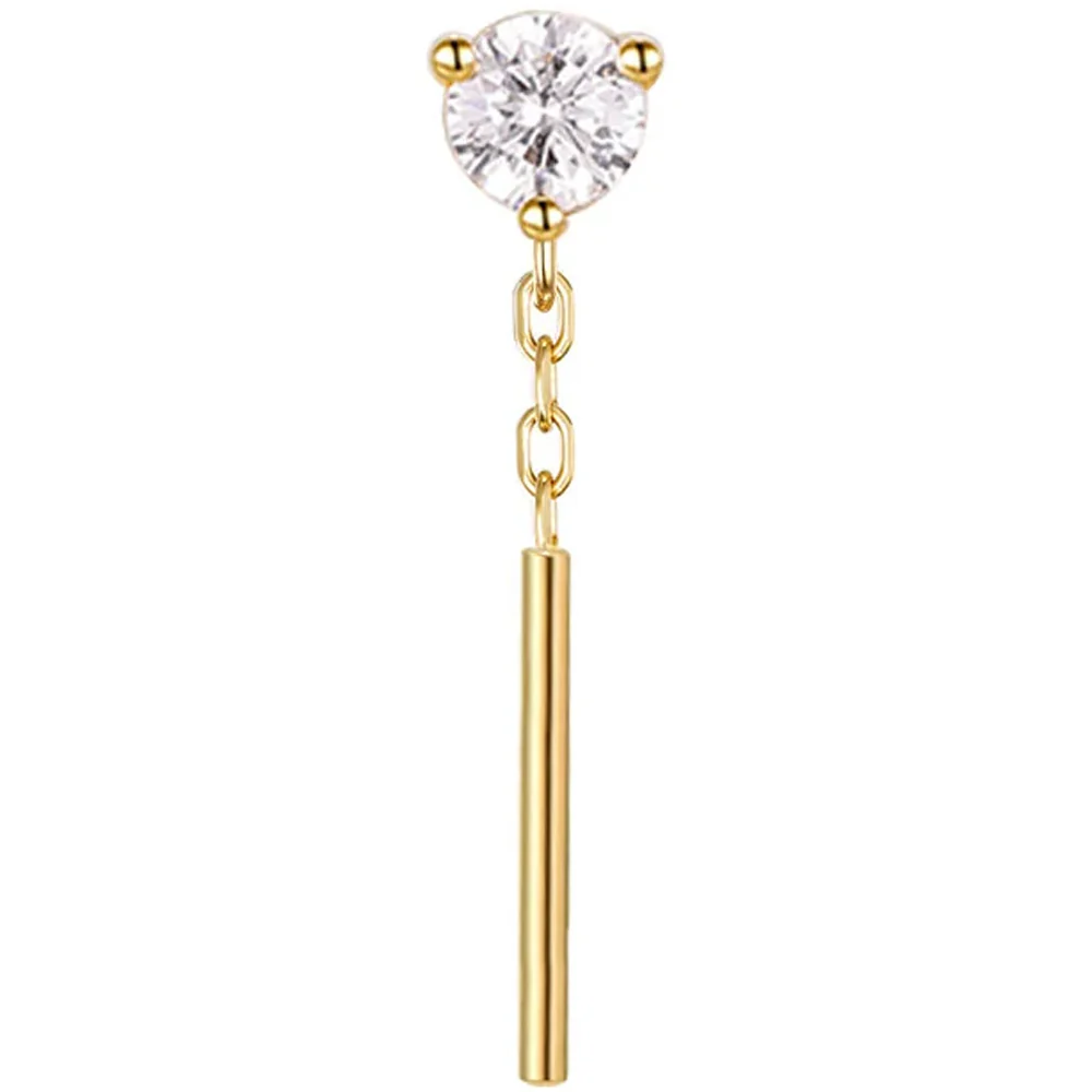 threadless: "Tease" Chain End in Gold with CZ - Image 2