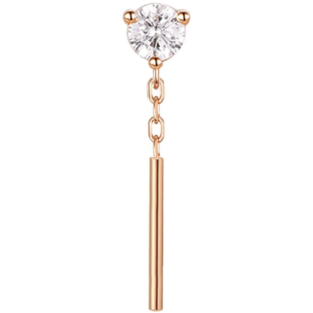 threadless: "Tease" Chain End in Gold with CZ - Image 4