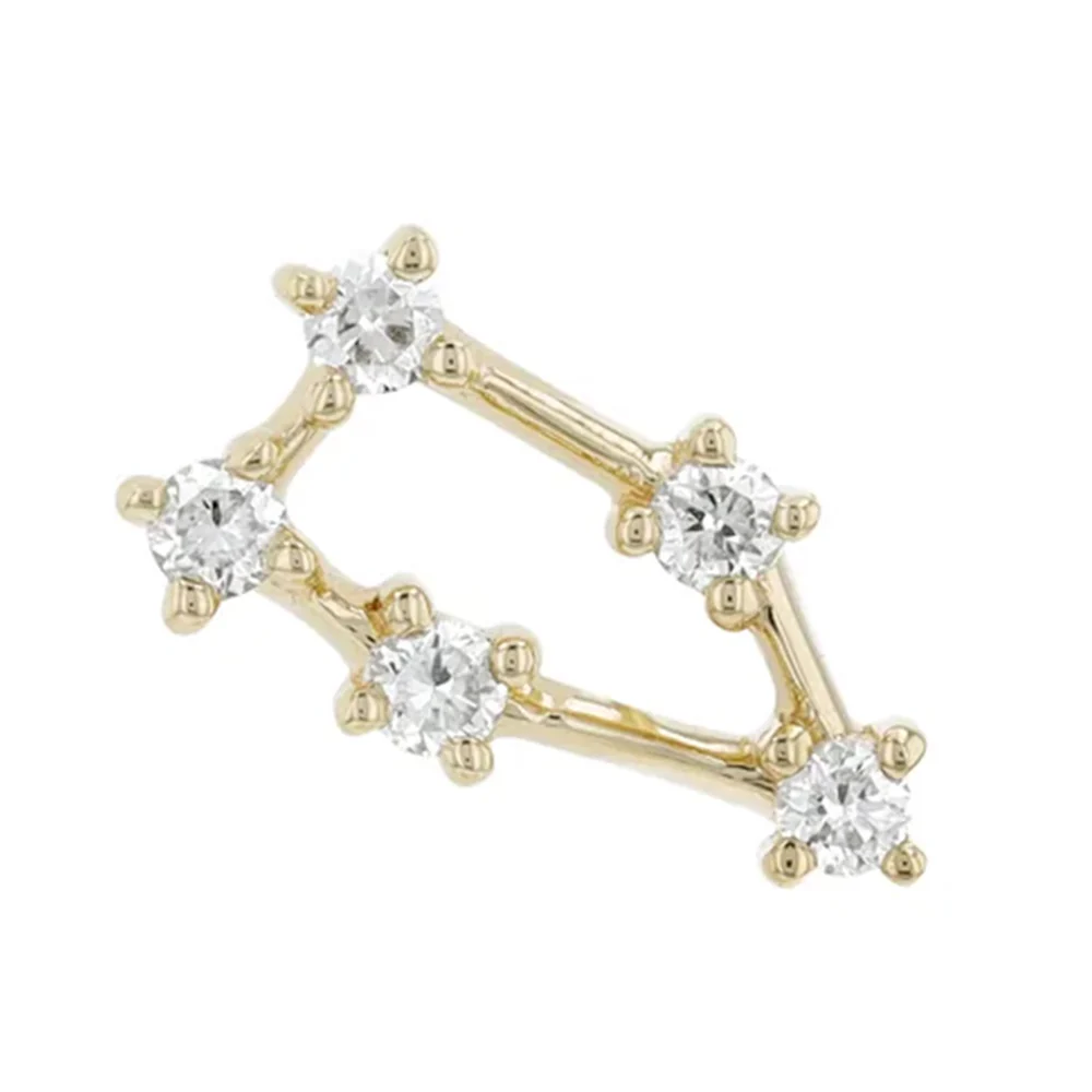 threadless: "Zodiac" End in Gold with Diamonds - Image 9