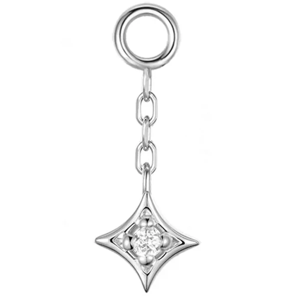"Zara" Chain Charm in Gold with Diamond - Image 3