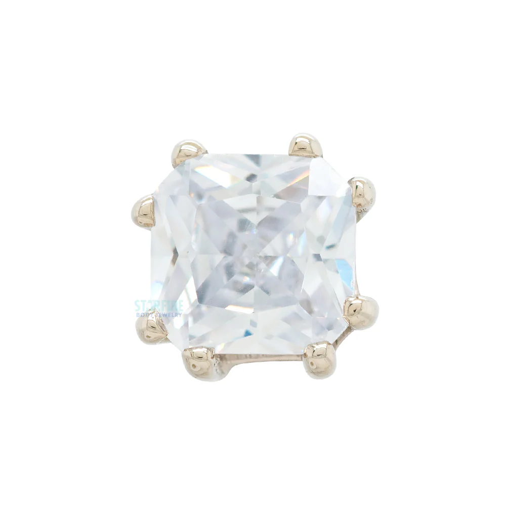 Asscher Threaded End in Gold - Image 3