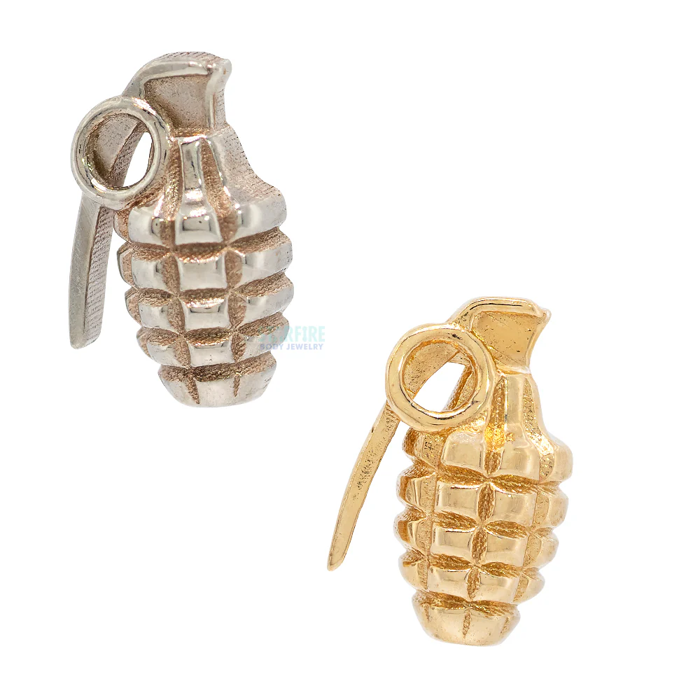 Grenade Threaded End in Gold