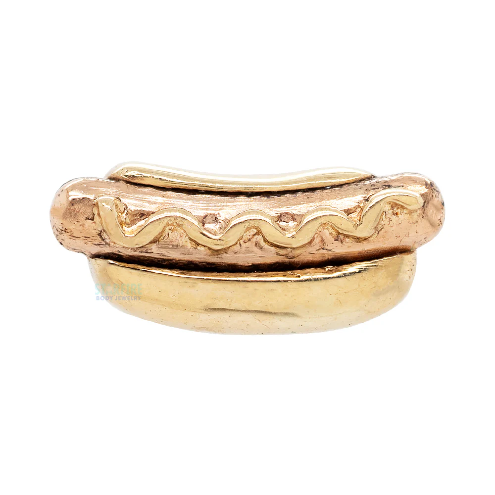 Hot Dog Threaded End in Gold - Image 3