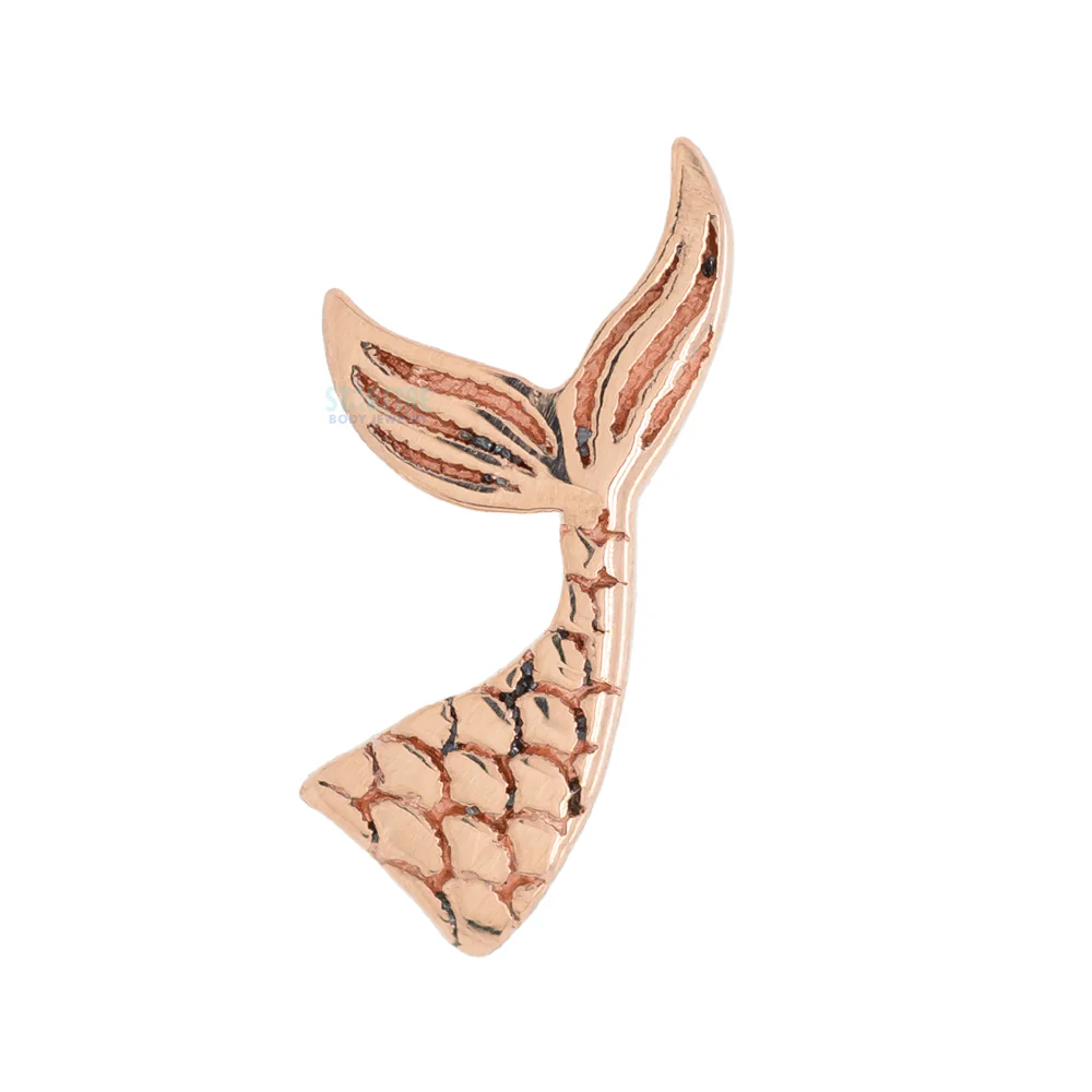Mermaid Tail Threaded End in Gold - Image 3
