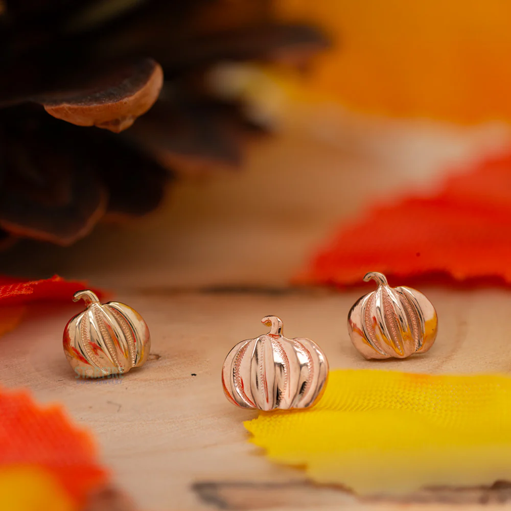 Pumpkin Threaded End in Gold - Image 2
