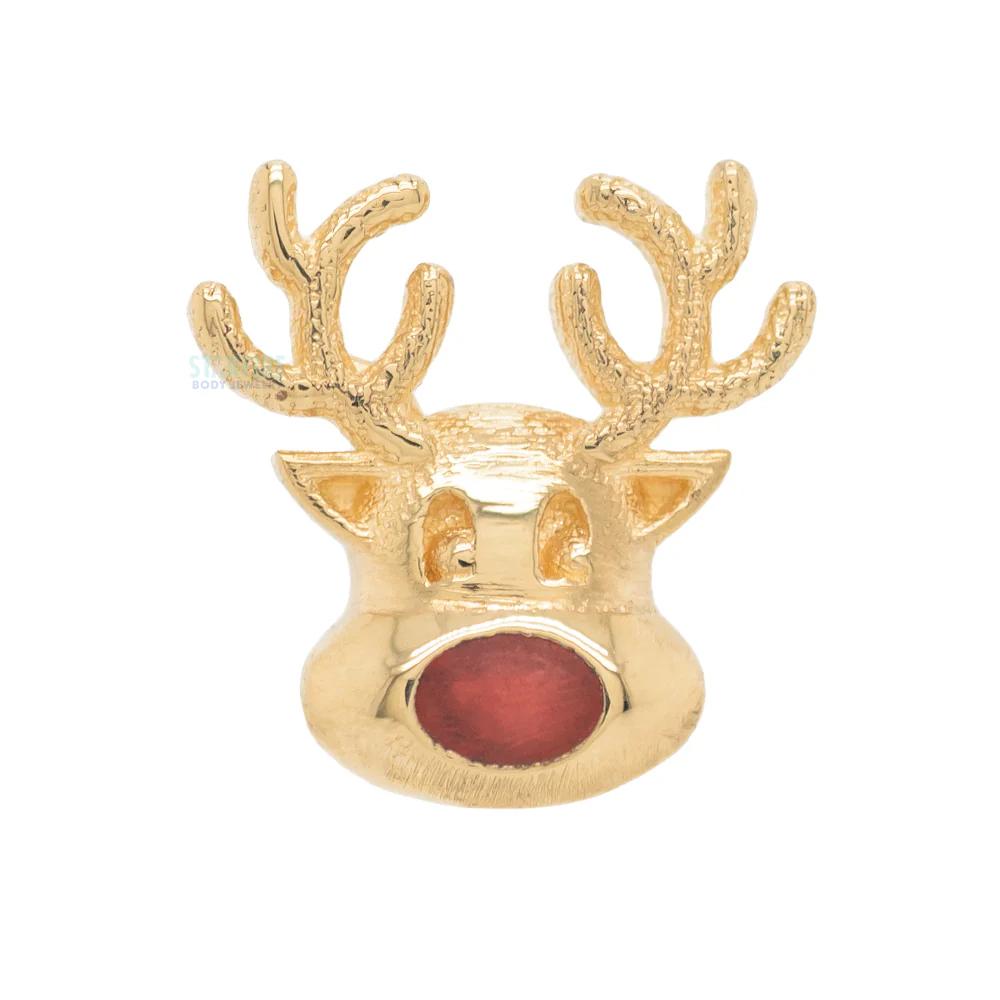 Reindeer Threaded End in Gold - Image 3
