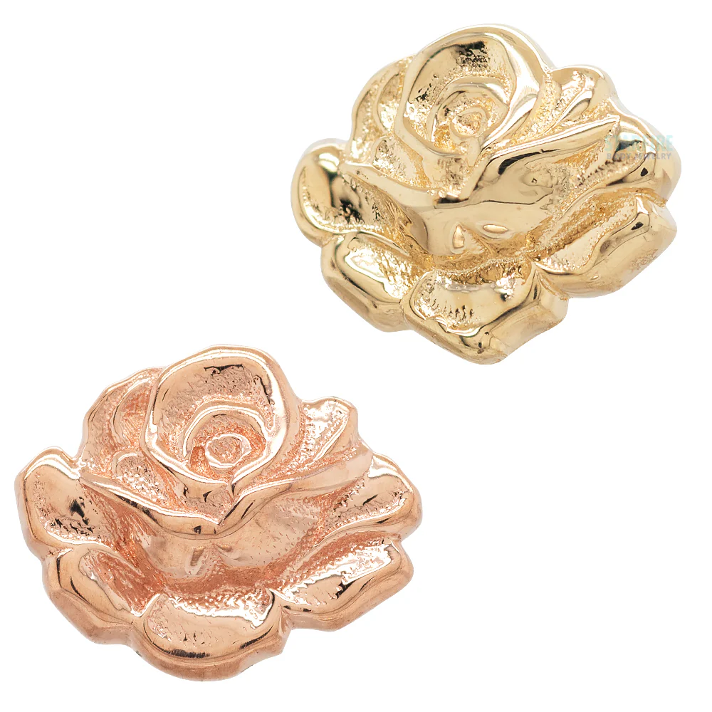 Rose Threaded End in Gold