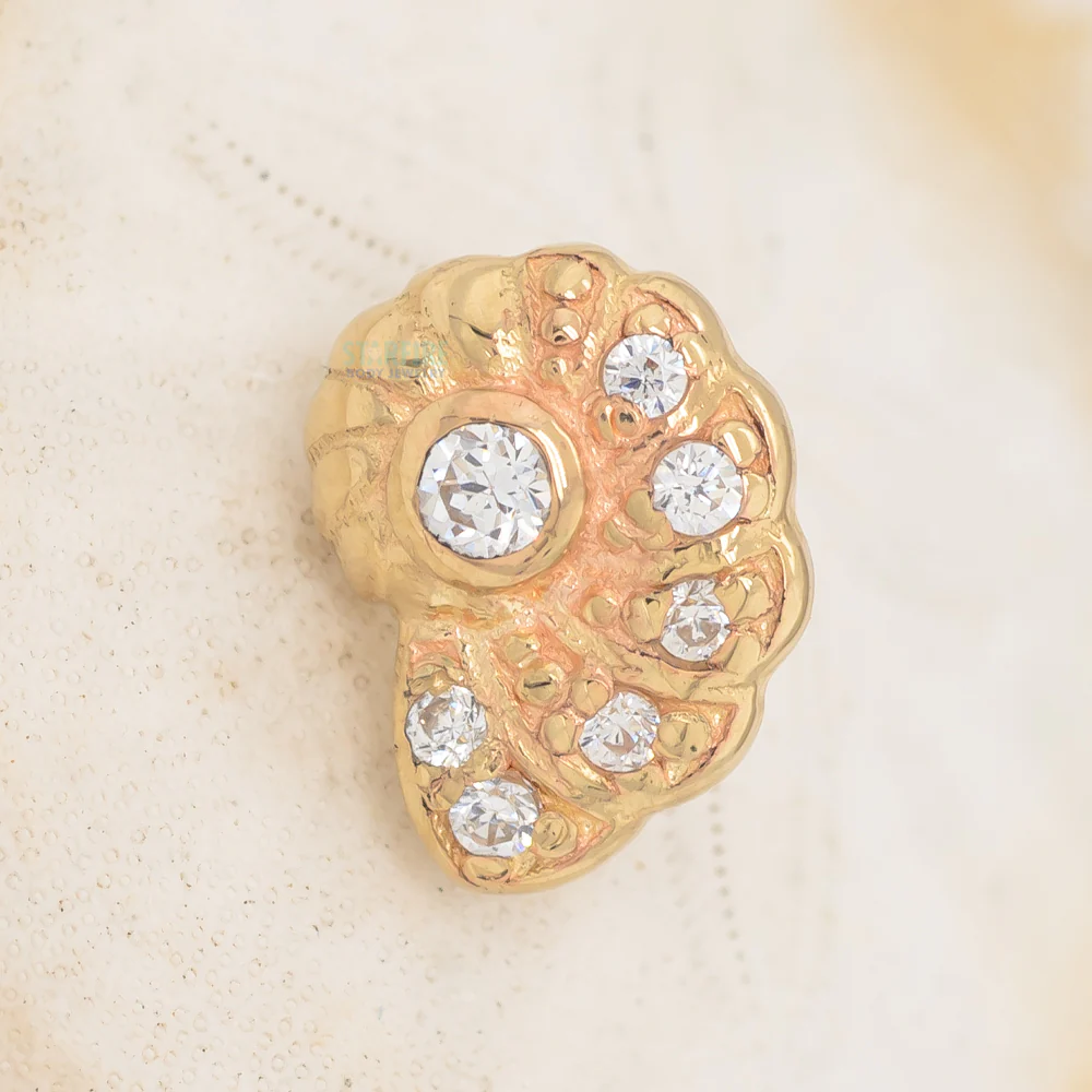 Shark Eye Threaded End in Gold - Image 2