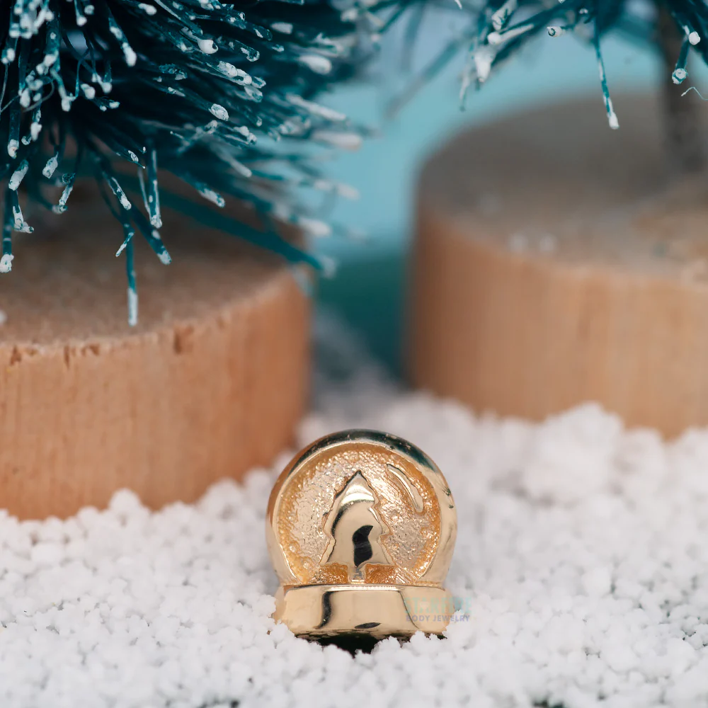 Snow Globe Threaded End in Gold - Image 2